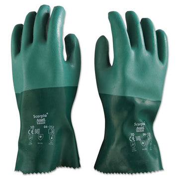 AnsellPro Scorpio Neoprene Gloves, Green, Size 10, 12 Pairs freeshipping - TVN Wholesale